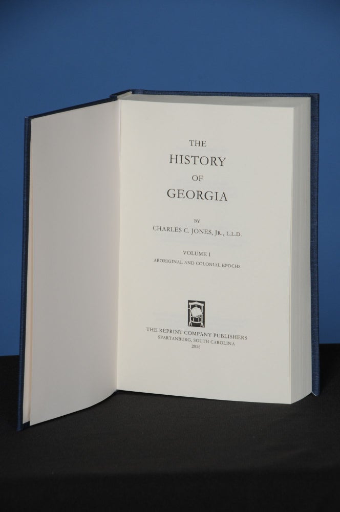 Item #149 THE HISTORY OF GEORGIA, Vol. I. Charles Colcock Jr Jones.