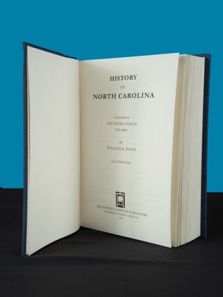 Item #201 HISTORY OF NORTH CAROLINA. The Federal Period, 1783-1860. Volume II; See also. Connor,...