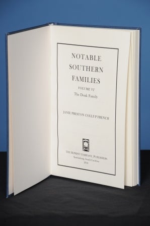 Item #8 NOTABLE SOUTHERN FAMILIES, Vol. VI, The Doak Family. Janie Preston Collup French.